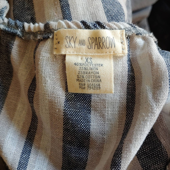 Sky and Sparrow Stripped button down dress   Size XS - Picture 7 of 7